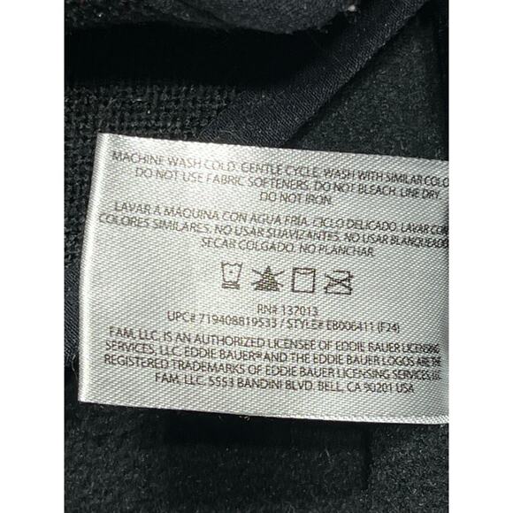 Eddie Bauer Men’s M Gray Snap Mock Fleece Pullover Sweater Polyester Casual - Picture 8 of 9